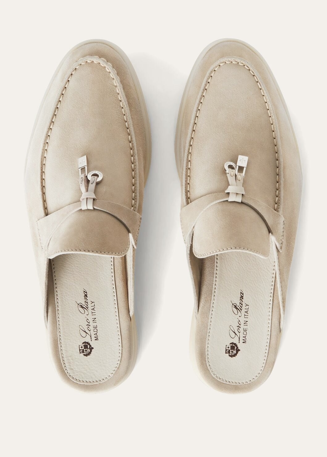 Babouche Charms Walk Goatskin Moccasin - Linen D746